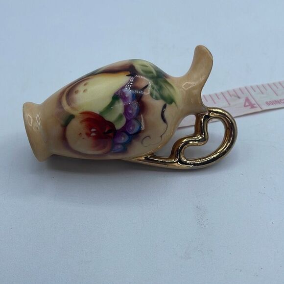 Vintage Lefton porcelain flower and fruit miniature pictures. - Picture 10 of 11